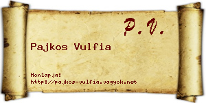 Pajkos Vulfia névjegykártya
